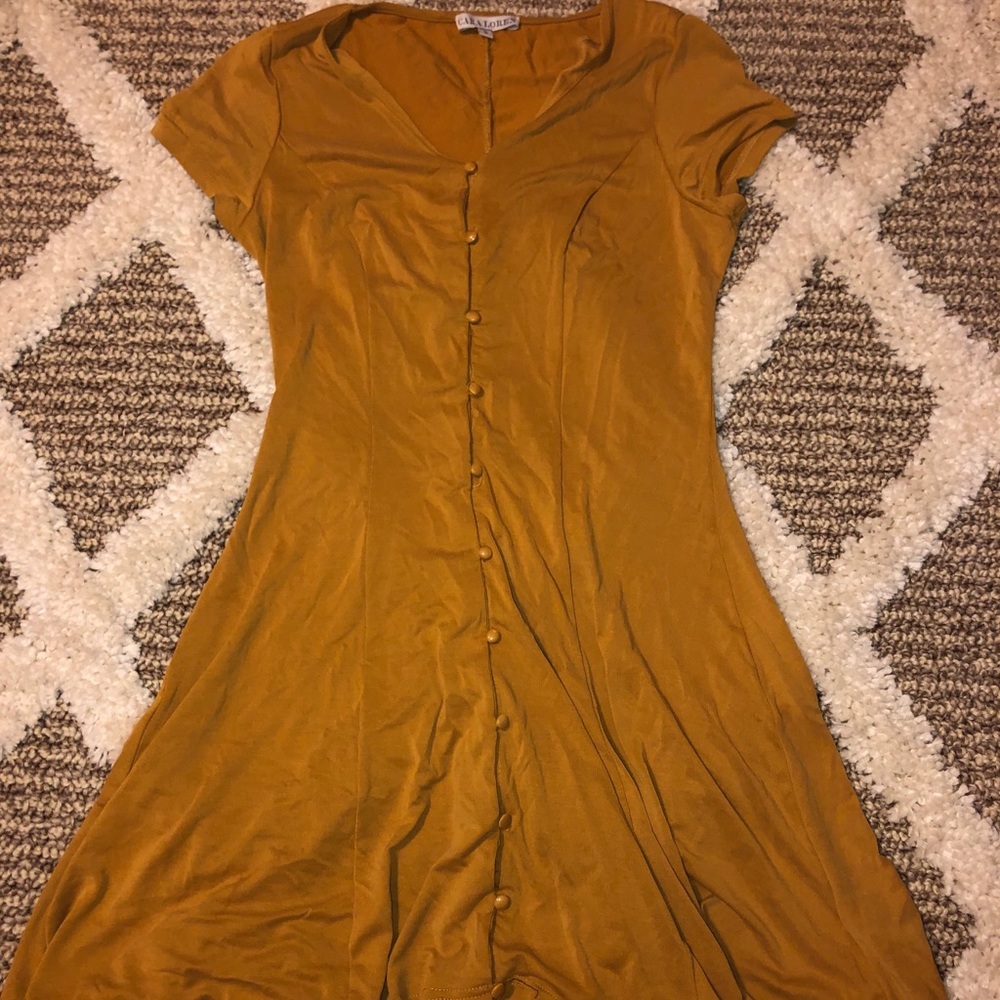 Mustard yellow dress